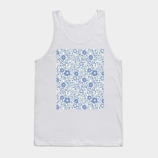 swedish kurbits Scandinavian folkart dala horse traditional vintage rosemaling blue Tank Top